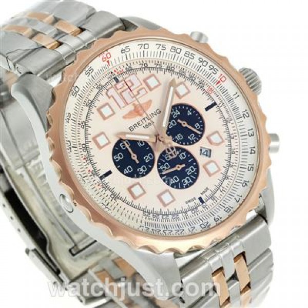 Breitling Chronospace Working Chronograph Two Tone with White Dial