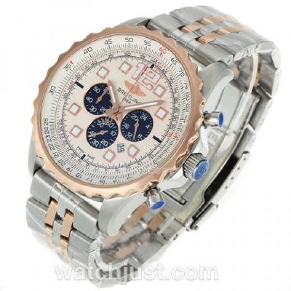 Breitling Chronospace Working Chronograph Two Tone with White Dial