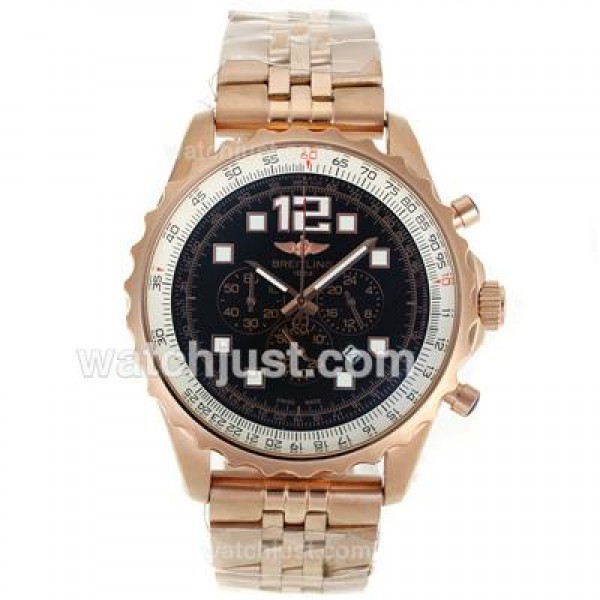 Breitling Chronospace Working Chronograph Full Rose Gold with Black Dial