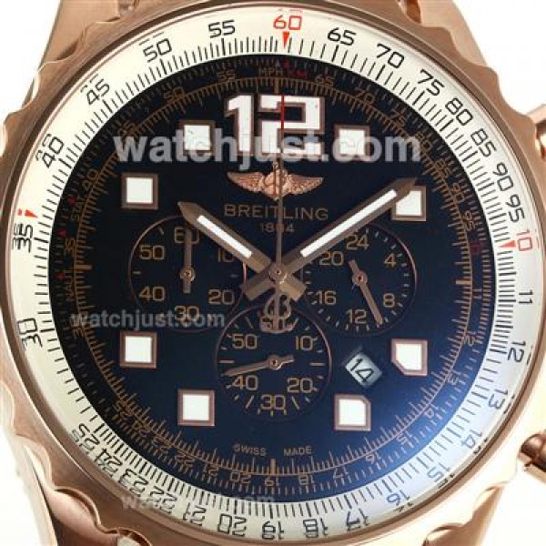 Breitling Chronospace Working Chronograph Full Rose Gold with Black Dial