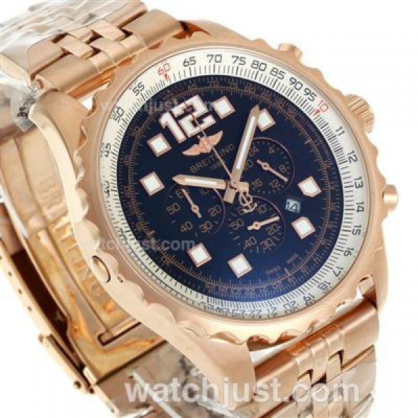 Breitling Chronospace Working Chronograph Full Rose Gold with Black Dial