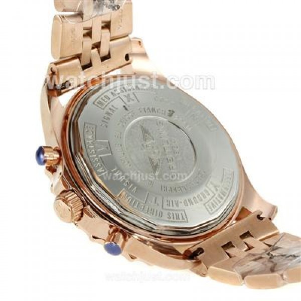 Breitling Chronospace Working Chronograph Full Rose Gold with White Dial