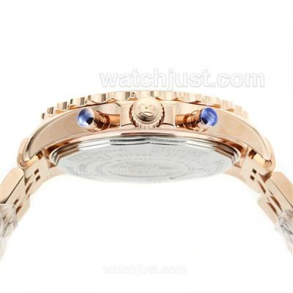 Breitling Chronospace Working Chronograph Full Rose Gold with White Dial