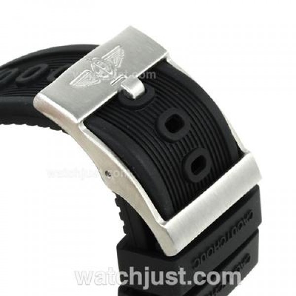 Breitling Chronospace Tourbillon Automatic with Black Dial-Rubber Strap