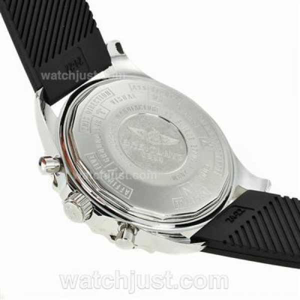Breitling Chronospace Tourbillon Automatic with Black Dial-Rubber Strap