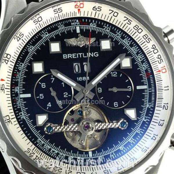Breitling Chronospace Tourbillon Automatic with Black Dial-Rubber Strap