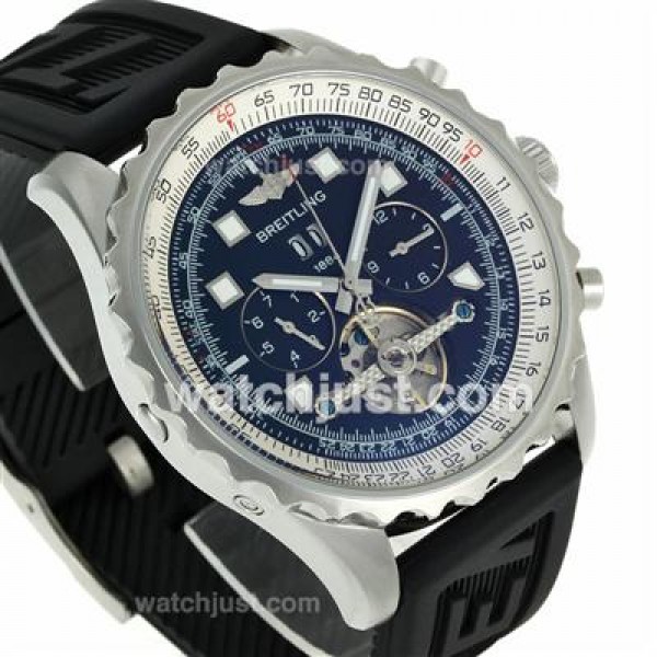 Breitling Chronospace Tourbillon Automatic with Black Dial-Rubber Strap