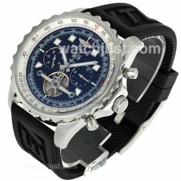 Breitling Chronospace Tourbillon Automatic with Black Dial-Rubber Strap