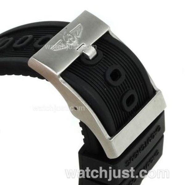 Breitling Chronospace Working Chronograph Two Tone Case with Black Dial-Rubber Strap