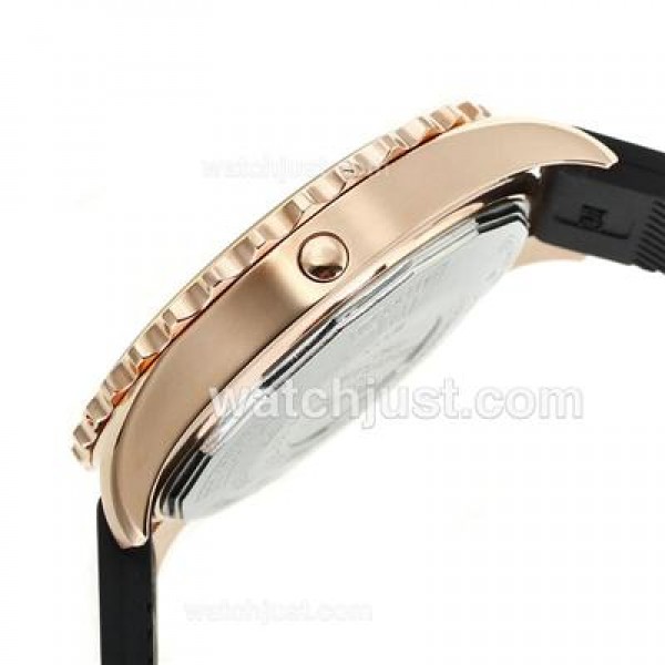 Breitling Chronospace Working Chronograph Rose Gold Case with Black Dial-Rubber Strap