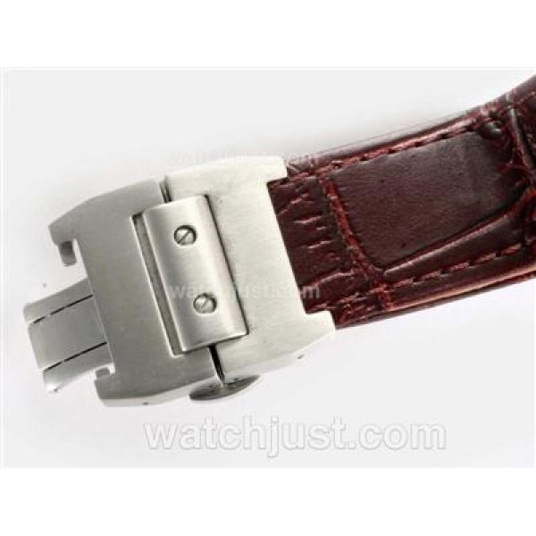 Cartier Santos 100 Automatic Two Tone Case with White Dial