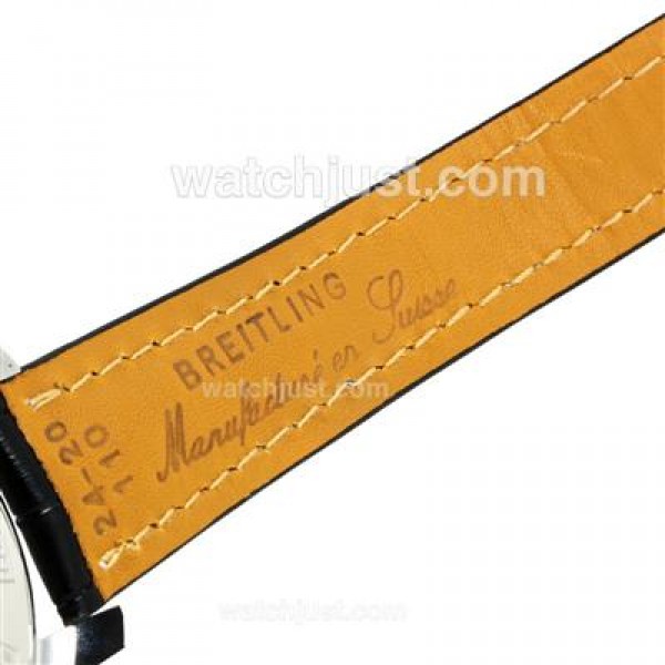 Breitling Chronospace Working Chronograph with Black Dial-Leather Strap