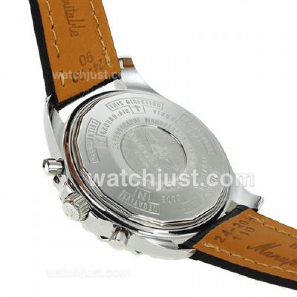 Breitling Chronospace Working Chronograph with Black Dial-Leather Strap