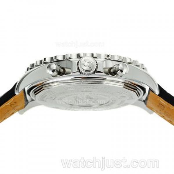 Breitling Chronospace Working Chronograph with Black Dial-Leather Strap