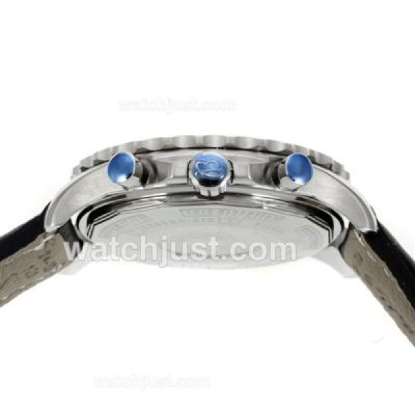 Breitling Chronospace Tourbillon Automatic with Black Dial-Leather Strap