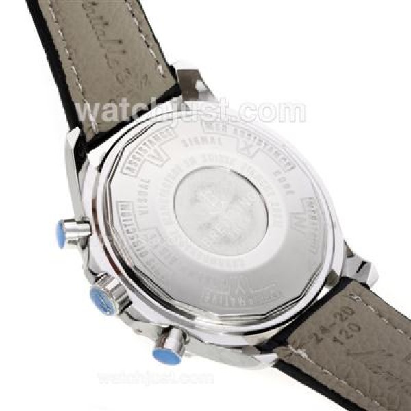 Breitling Chronospace Tourbillon Automatic with Black Dial-Leather Strap
