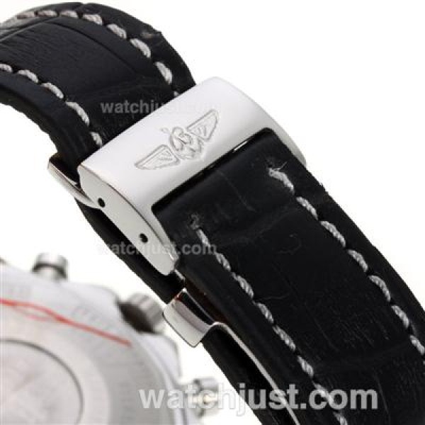 Breitling Chronospace Tourbillon Automatic with Black Dial-Leather Strap