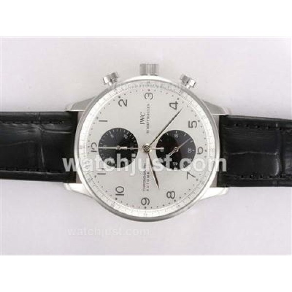 IWC Portuguese Chronograph Swiss Valjoux 7750 Movement with White Dial