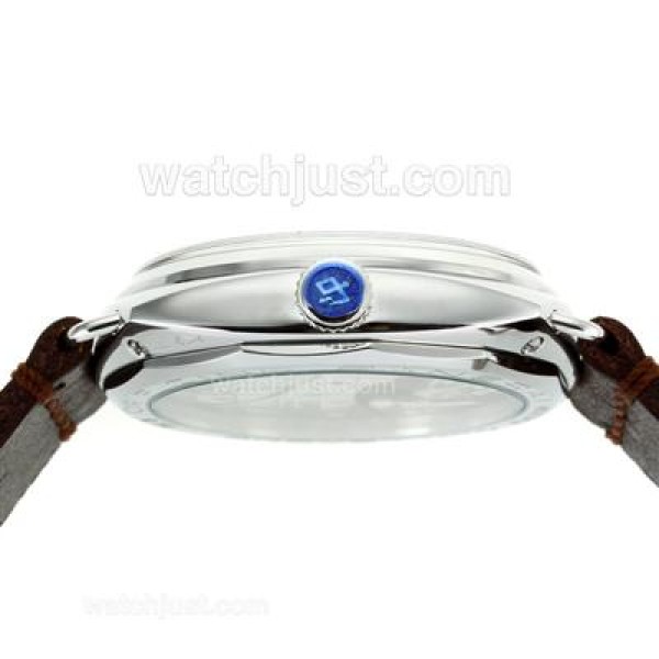 Panerai Radiomir Unitas 6497 Movement Swan Neck Orange Markers with Brown Dial-Leather Strap