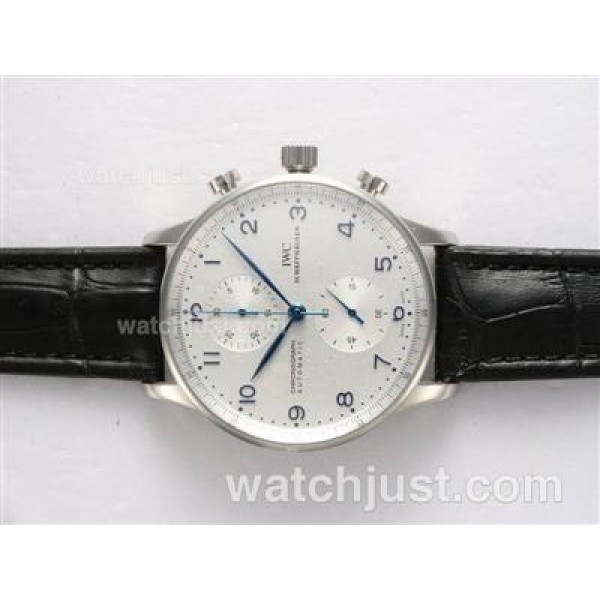 IWC Portuguese Chronograph Swiss Valjoux 7750 Movement with White Dial