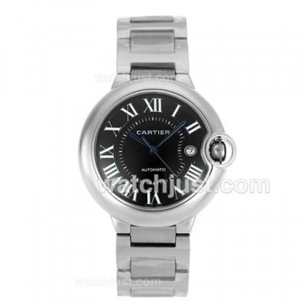 Cartier Ballon bleu de Cartier Automatic Roman Markers with Black Dial S/S