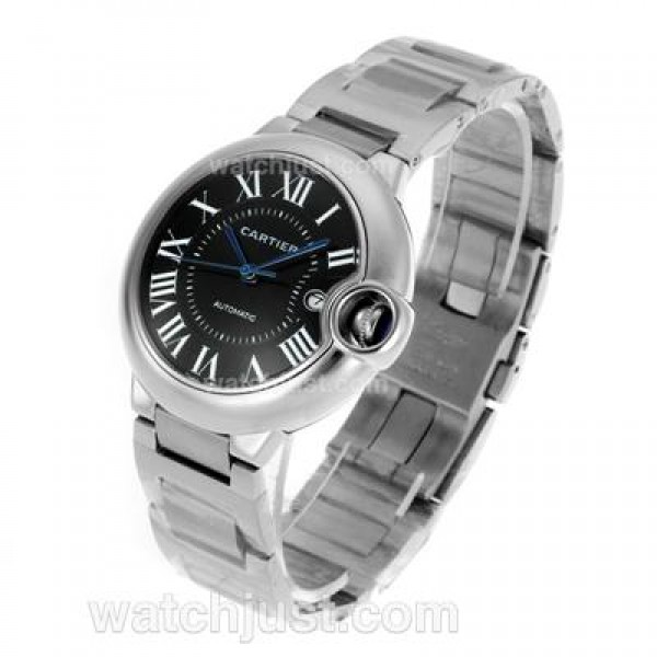 Cartier Ballon bleu de Cartier Automatic Roman Markers with Black Dial S/S