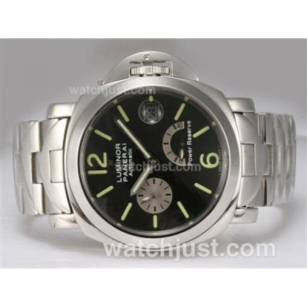 Panerai Luminor PAM 124 Swiss Valjoux 7750 Movement Working Power Reserve S/S