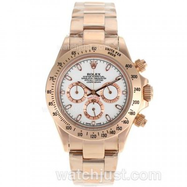 UK 40 MM Perfect Rolex Daytona 116505 White Dials Men Replica Watches