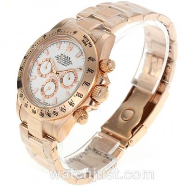 UK 40 MM Perfect Rolex Daytona 116505 White Dials Men Replica Watches