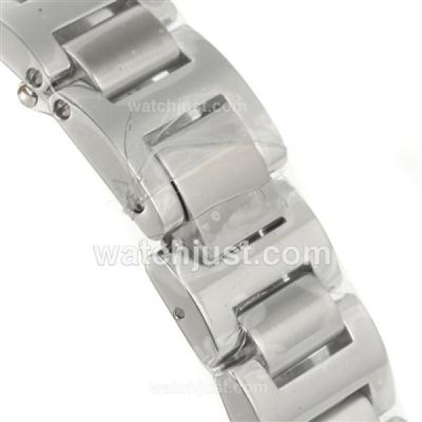 Cartier Ballon bleu de Cartier Diamond Markers with White Dial S/S-Sapphire Glass