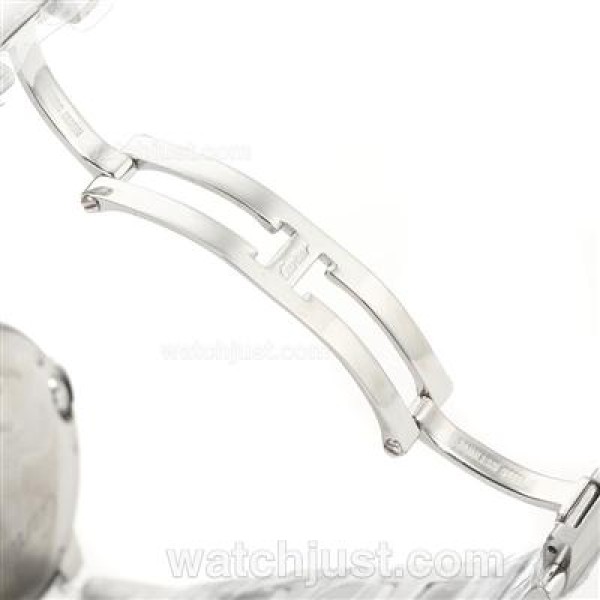 Cartier Ballon bleu de Cartier Diamond Markers with White Dial S/S-Sapphire Glass
