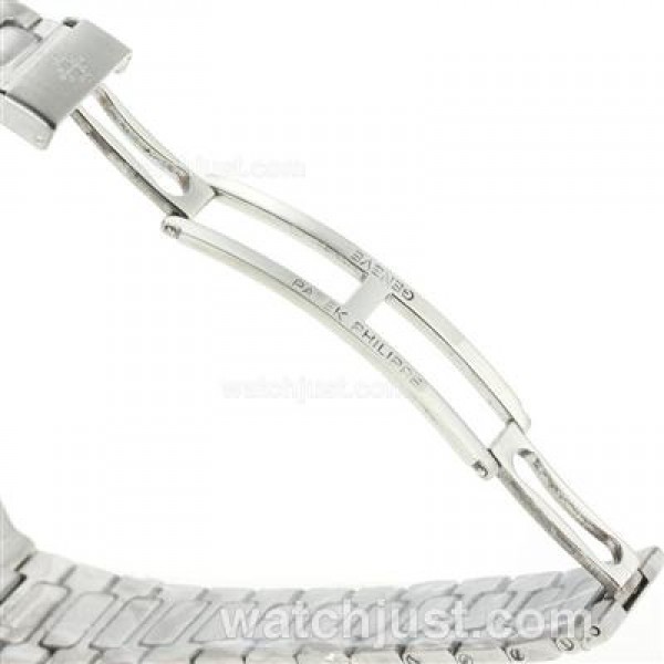 Patek Philippe Nautilus Automatic Stick Markers with White Dial S/S