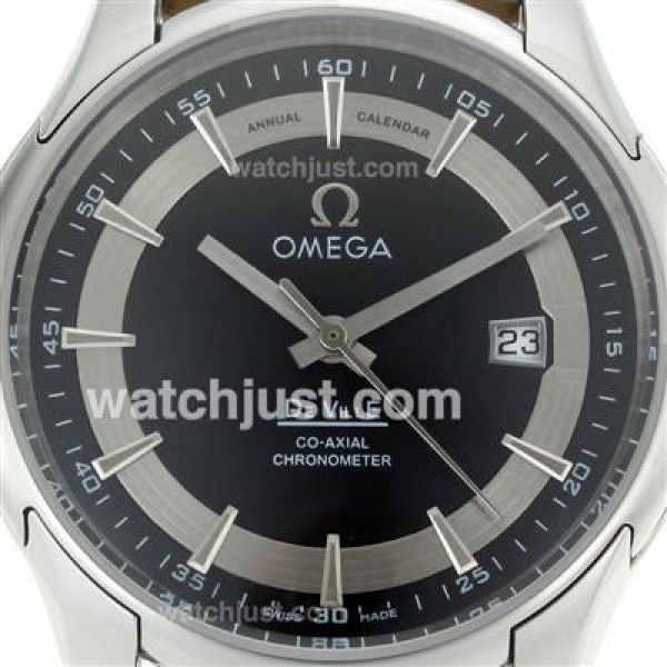 UK Best Quality Omega De Ville Replica Watches With Black Dials For Men