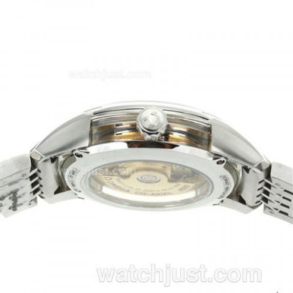 Swiss Made Omega De Ville Replica Watches With White Dials For Men