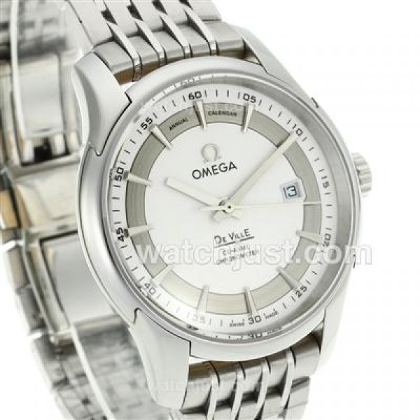 Swiss Made Omega De Ville Replica Watches With White Dials For Men
