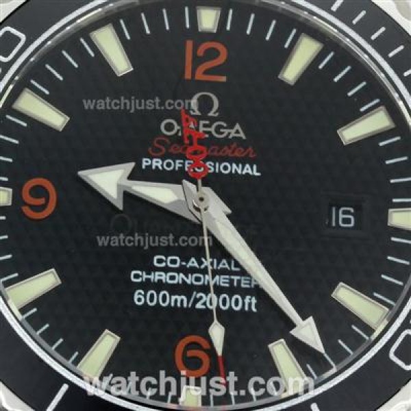 Omega Planet Ocean 007 Quantum Of Solace Swiss ETA 2836 Movement Ceramic Bezel with Black Dial S/S