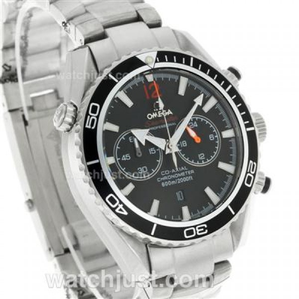 Omega Seamaster Planet Ocean Working Chronograph with Black Dial S/S