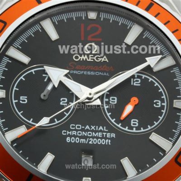 Omega Seamaster Planet Ocean Automatic Orange Bezel with Black Dial S/S