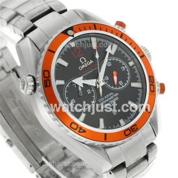 Omega Seamaster Planet Ocean Automatic Orange Bezel with Black Dial S/S