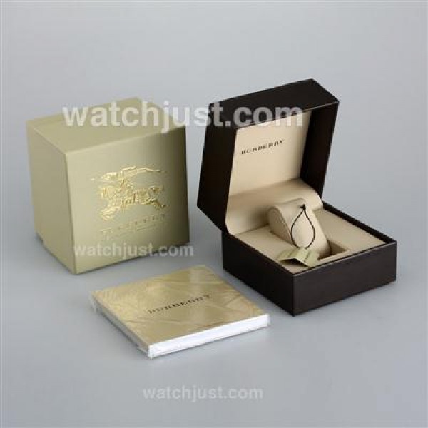 Burberry High Quality Dark Brown Wooden Box Set with Instruction Manual