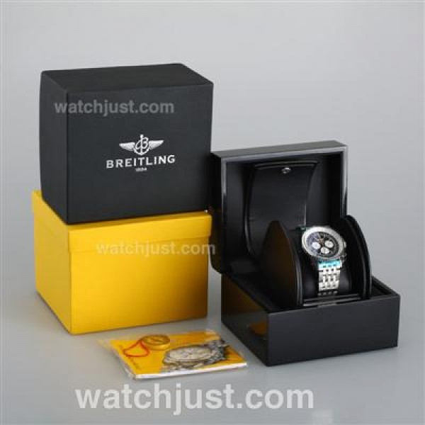 Breitling High Quality Black Wooden Box Set with Instruction Manual