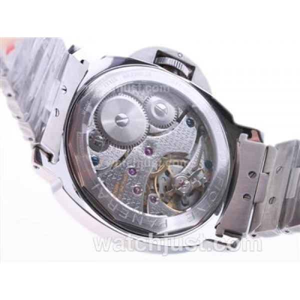 Panerai Luminor Marina PAM 113 Swan Neck Swiss ETA Unitas 6497 Movement with White Dial
