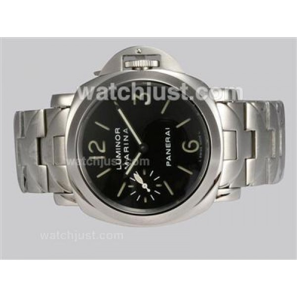 Panerai Luminor Marina Swan Neck Swiss ETA Unitas 6497 Movement with Black Dial