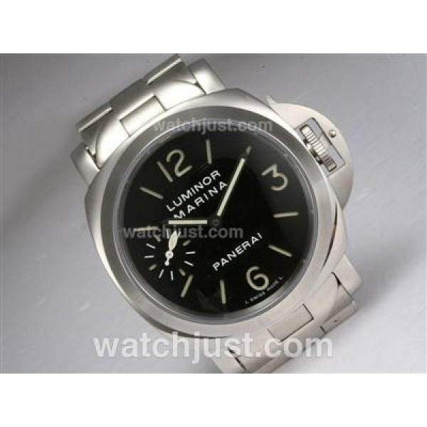 Panerai Luminor Marina Swan Neck Swiss ETA Unitas 6497 Movement with Black Dial