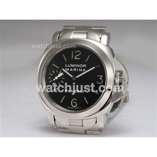 Panerai Luminor Marina Swan Neck Swiss ETA Unitas 6497 Movement with Black Dial