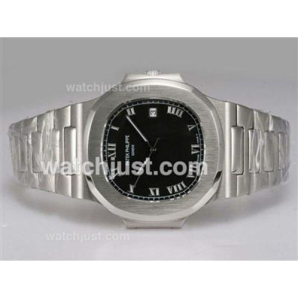 Patek Philippe Nautilus Jumbo MBW Swiss ETA 2824 Movement with Black Dial