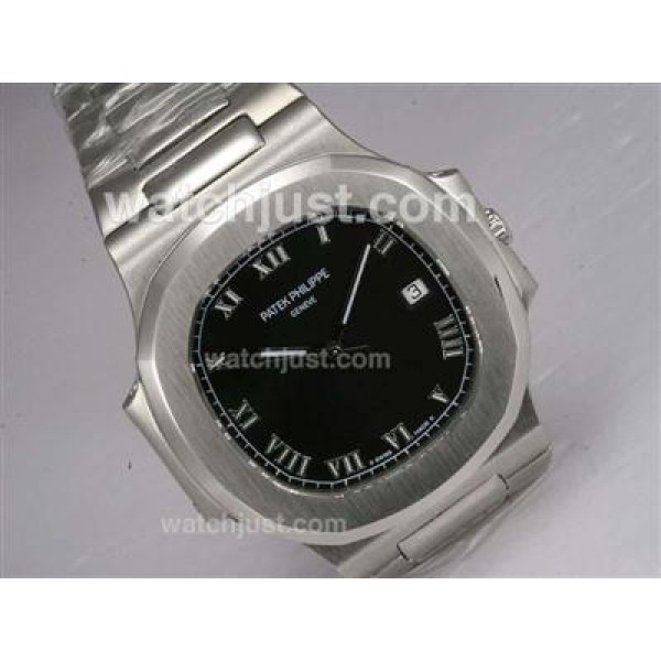 Patek Philippe Nautilus Jumbo MBW Swiss ETA 2824 Movement with Black Dial
