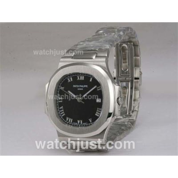 Patek Philippe Nautilus Jumbo MBW Swiss ETA 2824 Movement with Black Dial
