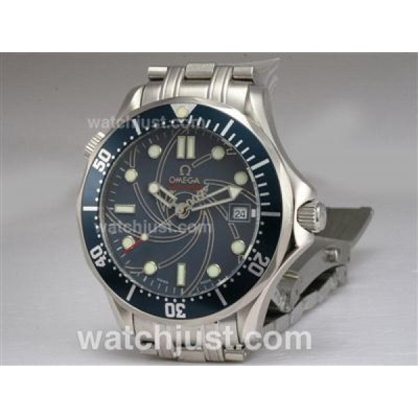 Omega Seamaster 007 James Bond 40 Anniversary Swiss ETA 2836 Movement with Blue Bezel and Dial