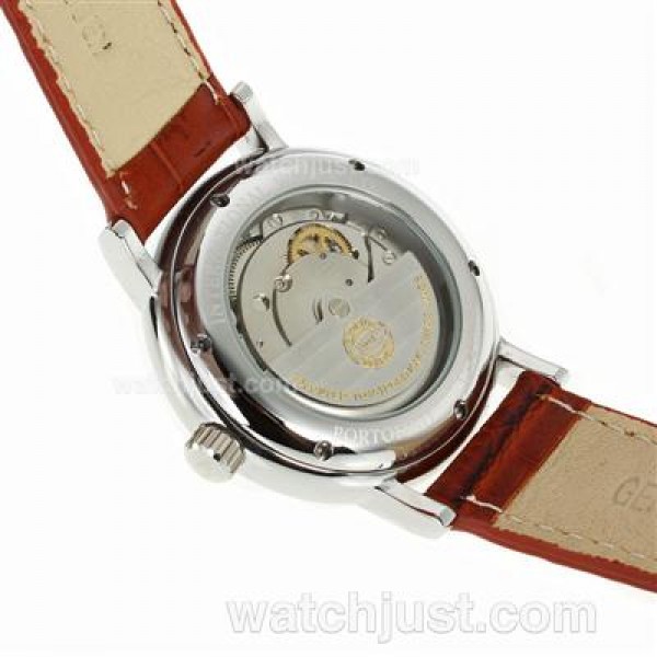 IWC Portofino Automatic with White Dial-Brown Leather Strap